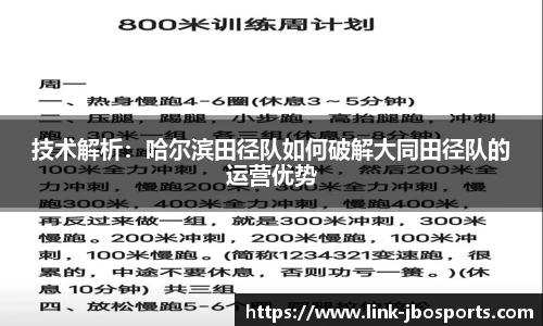 技术解析：哈尔滨田径队如何破解大同田径队的运营优势